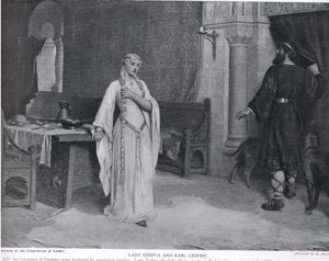 Lady Godiva og Earl Leofric, illustration fra 