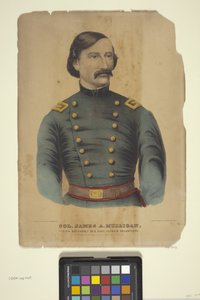 oberst James A. Mulligan (håndkoloreret litografi)