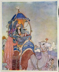 En prinsesse rider på en kamel