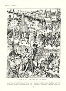 Hvordan England kan se ud for en udsending fra Afrika (farve litho) af Edmund Henry Garrett