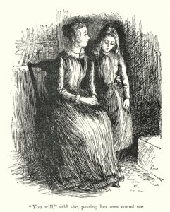 Illustration til Jane Eyre af Charlotte Bronte (litho) af Edmund Henry Garrett