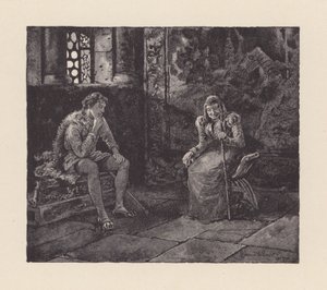 Illustration til The Eve of St Agnes af John Keats (litografi)