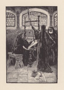 Illustration til The Eve of St Agnes af John Keats (litografi)
