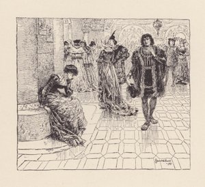 Illustration til The Eve of St Agnes af John Keats (litografi) af Edmund Henry Garrett