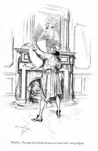 Illustration til Sheridans The School for Scandal (gravering) af Edmund Joseph (after) Sullivan