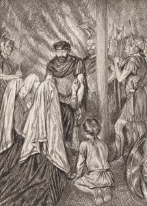William Shakespeare: Tragedien om Coriolanus, akt V, scene 3 (litografi) af Edmund Joseph (after) Sullivan