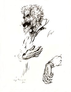 Don Quijote. Pen Sketch from Line: An Art Study, 1923 af Edmund Joseph Sullivan