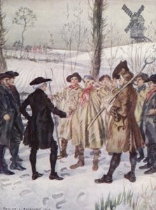 Illustration til The Vicar of Wakefield af Oliver Goldsmith (farve litho) af Edmund Joseph Sullivan