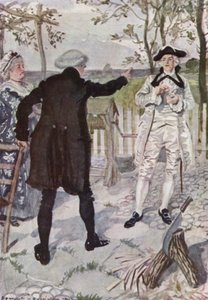 Illustration til The Vicar of Wakefield af Oliver Goldsmith (farve litho) af Edmund Joseph Sullivan