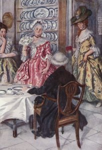 Illustration til The Vicar of Wakefield af Oliver Goldsmith (farve litho) af Edmund Joseph Sullivan