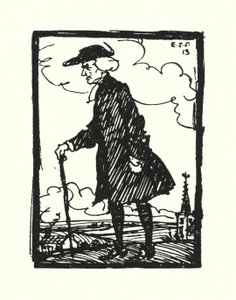 Illustration til The Vicar of Wakefield af Oliver Goldsmith (farve litho) af Edmund Joseph Sullivan