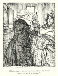 Illustration til The Vicar of Wakefield af Oliver Goldsmith (litho) af Edmund Joseph Sullivan