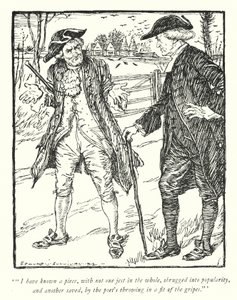 Illustration til The Vicar of Wakefield af Oliver Goldsmith (litho) af Edmund Joseph Sullivan