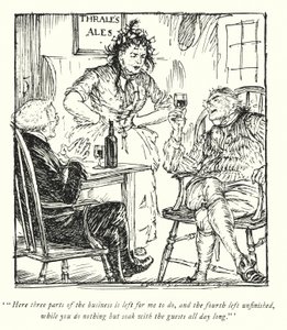 Illustration til The Vicar of Wakefield af Oliver Goldsmith (litho) af Edmund Joseph Sullivan