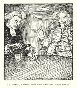 Illustration til The Vicar of Wakefield af Oliver Goldsmith (litho) af Edmund Joseph Sullivan