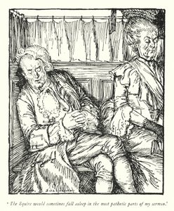 Illustration til The Vicar of Wakefield af Oliver Goldsmith (litho) af Edmund Joseph Sullivan