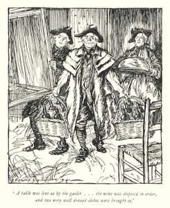Illustration til The Vicar of Wakefield af Oliver Goldsmith (litho) af Edmund Joseph Sullivan