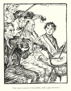 Illustration til The Vicar of Wakefield af Oliver Goldsmith (litho) af Edmund Joseph Sullivan