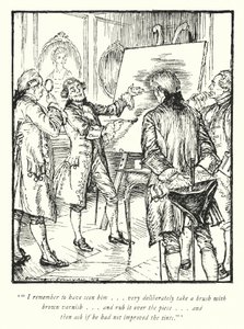 Illustration til The Vicar of Wakefield af Oliver Goldsmith (litho) af Edmund Joseph Sullivan