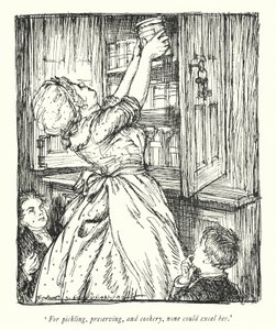 Illustration til The Vicar of Wakefield af Oliver Goldsmith (litho) af Edmund Joseph Sullivan
