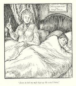 Illustration til The Vicar of Wakefield af Oliver Goldsmith (litho) af Edmund Joseph Sullivan