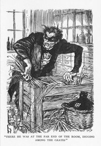 Scene fra The Strange Case of Dr Jekyll and Mr Hyde af Robert Louis Stevenson, 1927 af Edmund Joseph Sullivan