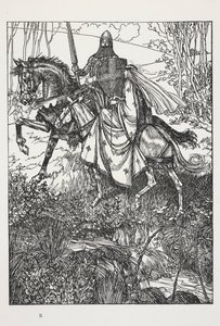 Sir Launcelot og dronning Guinevere, illustration fra 