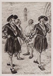 The Comedy of Errors, Act V, Sc I (litho) af Edmund Joseph Sullivan