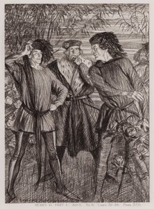 Den første del af kong Henrik VI, akt II, Sc 4 (litho) af Edmund Joseph Sullivan