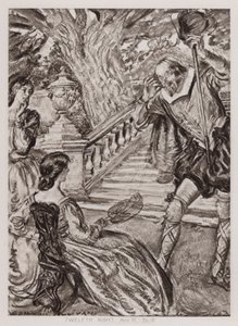 Tolvte nat; eller, hvad du vil, akt III, Sc 4 (litho) af Edmund Joseph Sullivan