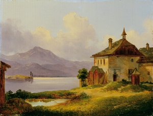 Hus ved søen i Salzkammergut
