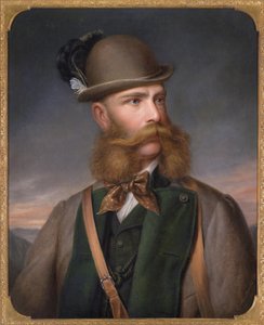 Portræt af Franz Joseph I af Østrig i jagtdragt, 1877
