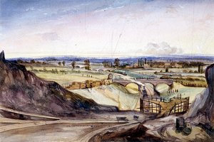 Generelt billede af Hampstead, London, 1837