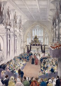 Napoleon III og kejserinde Eugenie i Guildhall, London, 1855 af Edmund Morin