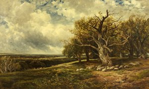 Landskab - på tværs af dalen af Edmund Morison Wimperis