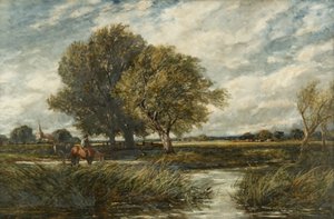 Hevosten juotto af Edmund Morison Wimperis