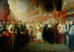 Kroning af dronning Victoria (olie på lærred)
