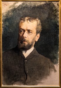 Portræt af Telemaco Signorini af Edoardo Gelli