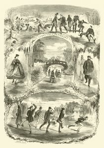 Scener af parisisk liv: skole for skatere (gravering)
