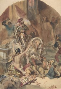 Massacre de Nesle 1472, 1800-tallet. af Édouard Alexandre Odier
