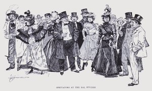 Det bohemeagtige Paris: Tilskuere på Bal Bullier (litografi)