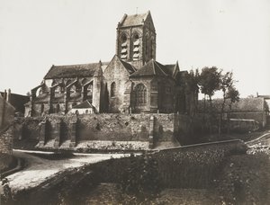 Kirke i Auvers af Édouard Baldus