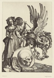 [Våbenskjold med kranium af Albrecht Dürer]. af Édouard Baldus