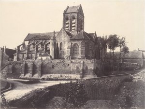 Kirken i Auvers af Édouard Baldus