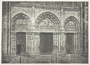 Hovedportal, katedralen i Chartres af Édouard Baldus