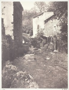 Vandmøller i Auvergne, 1852, trykt 1978. af Édouard Baldus