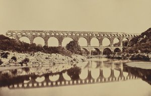 Pont du Gard af Édouard Baldus