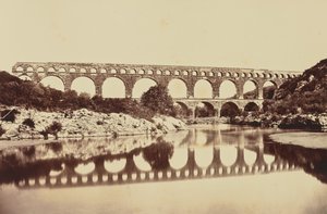 Pont du Gard af Édouard Baldus