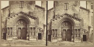 Portal, Saint-Trophime-kirken, Arles af Édouard Baldus