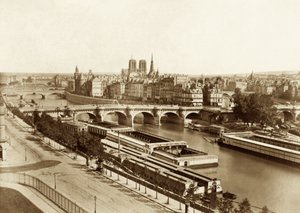 Seine med broer, i ryggen Notre-Dame de Paris af Édouard Baldus